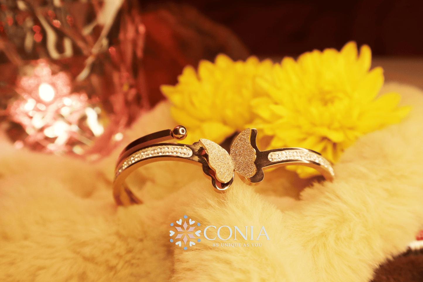 Conia Anti Tarnish Butterfly Bracelet Rose Gold