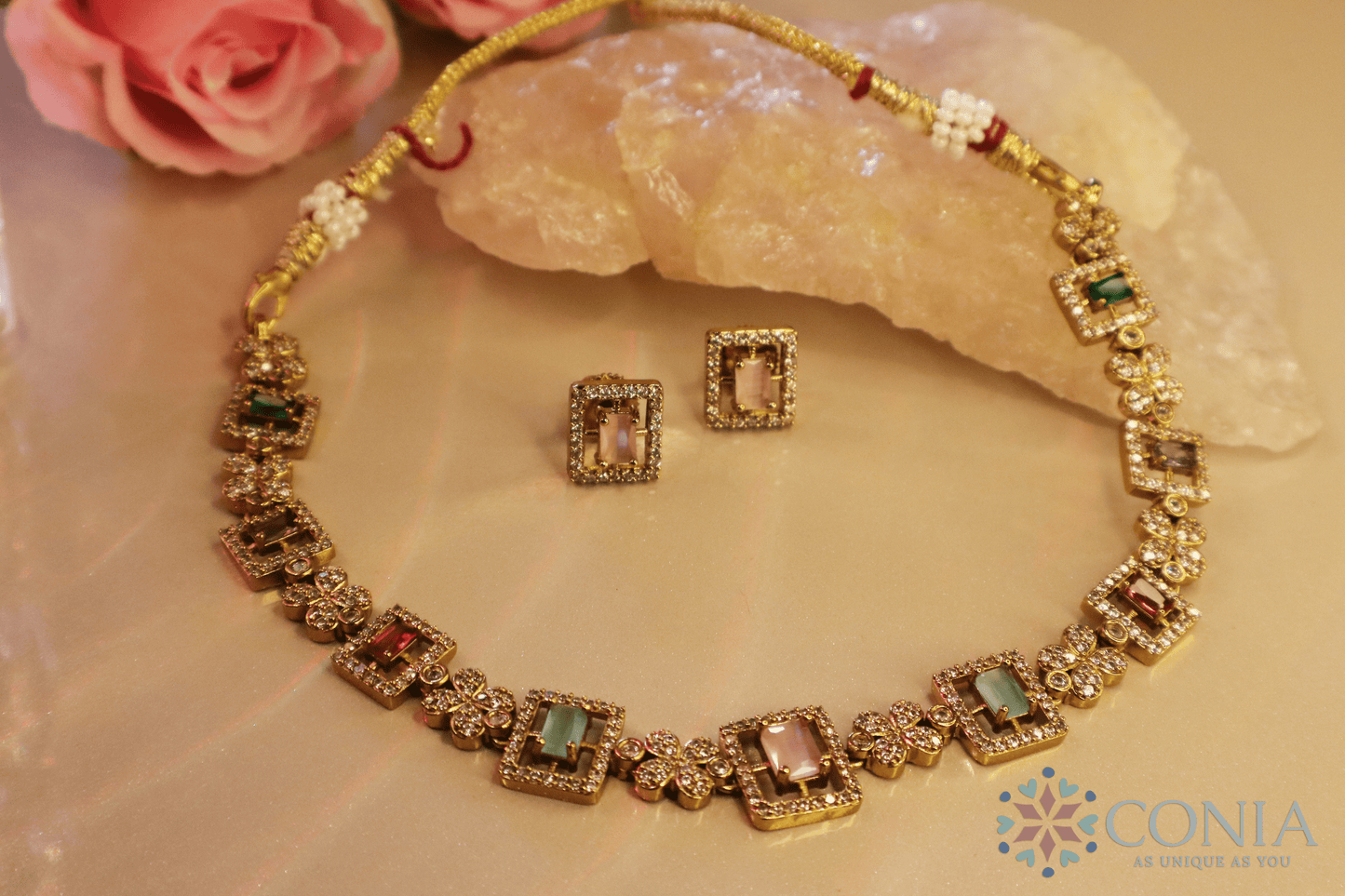 Floral Radiance Multicolor Necklace