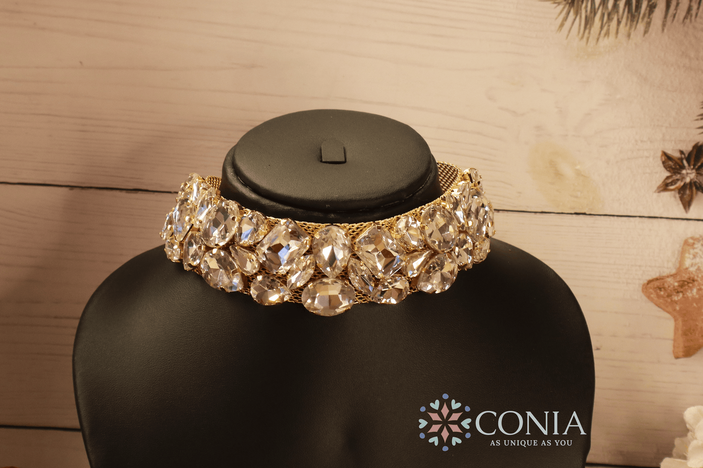 Ethereal Crystal White Sparkle Anti Tarnish Choker Necklace