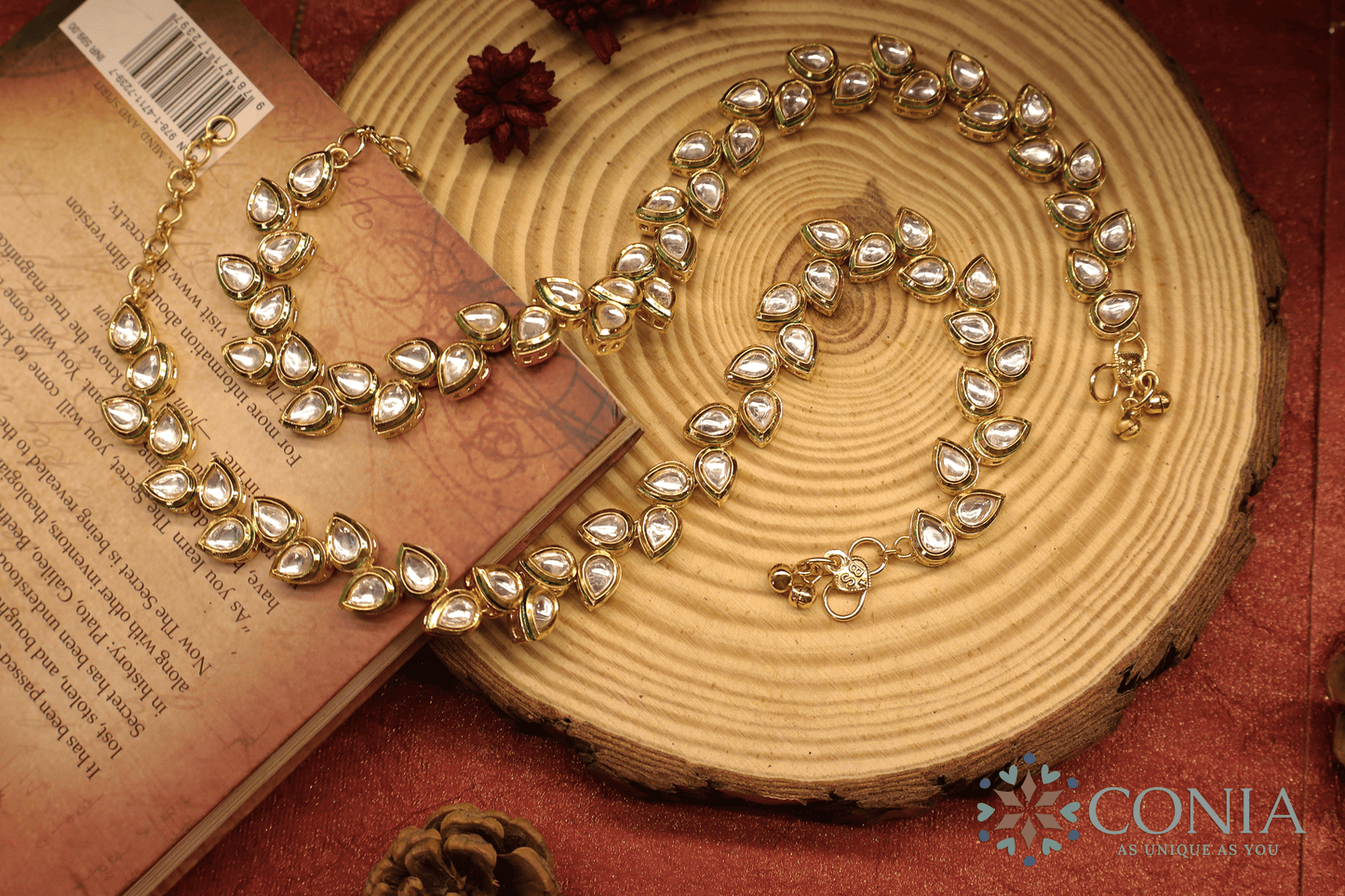 Sitara Kundan Payal with Gold Plating