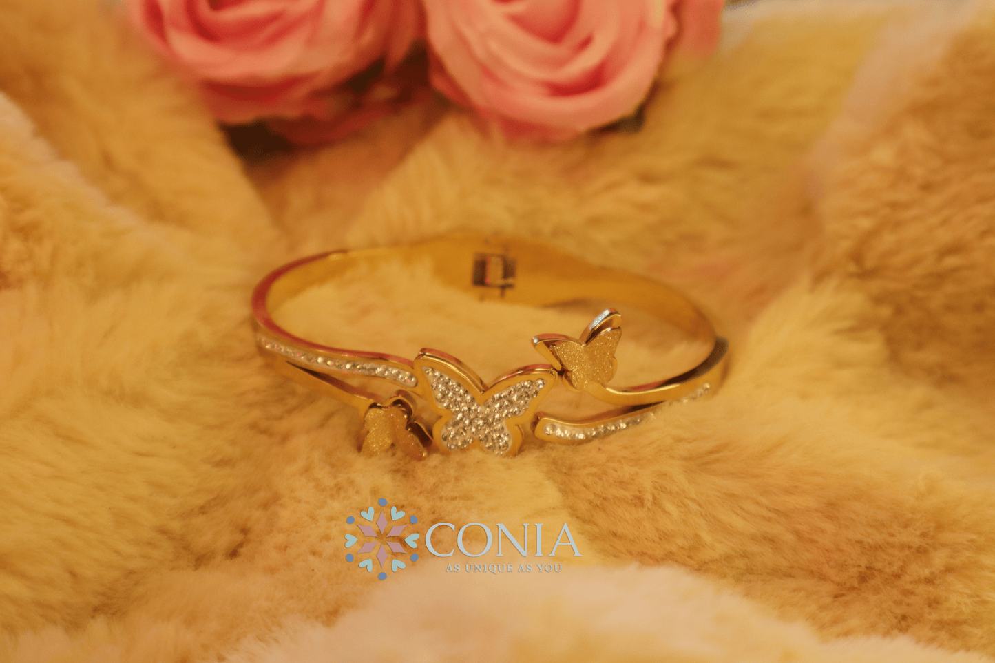 Conia Anti Tarnish Butterflies Bracelet Golden