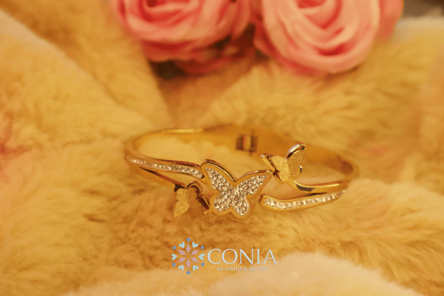 Conia Anti Tarnish Butterflies Bracelet Golden