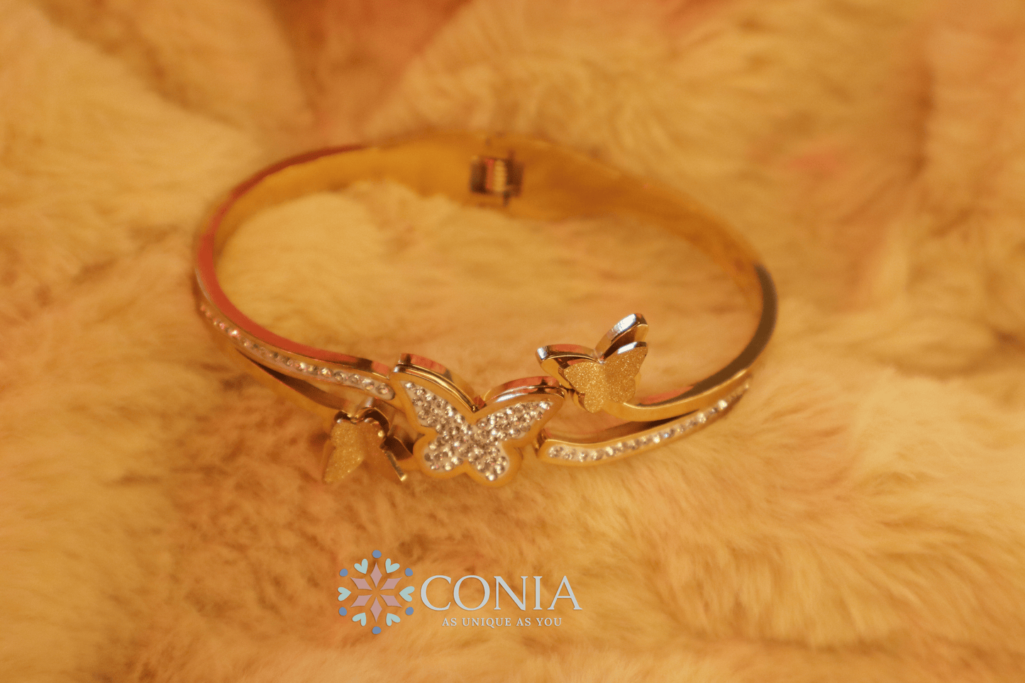 Conia Anti Tarnish Butterflies Bracelet Golden