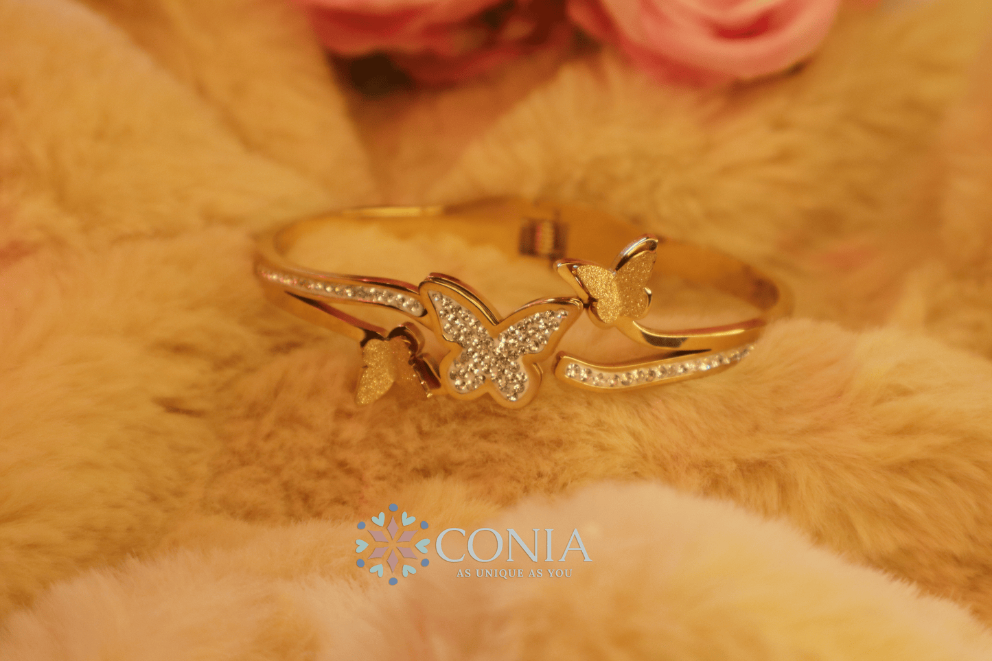 Conia Anti Tarnish Butterflies Bracelet Golden