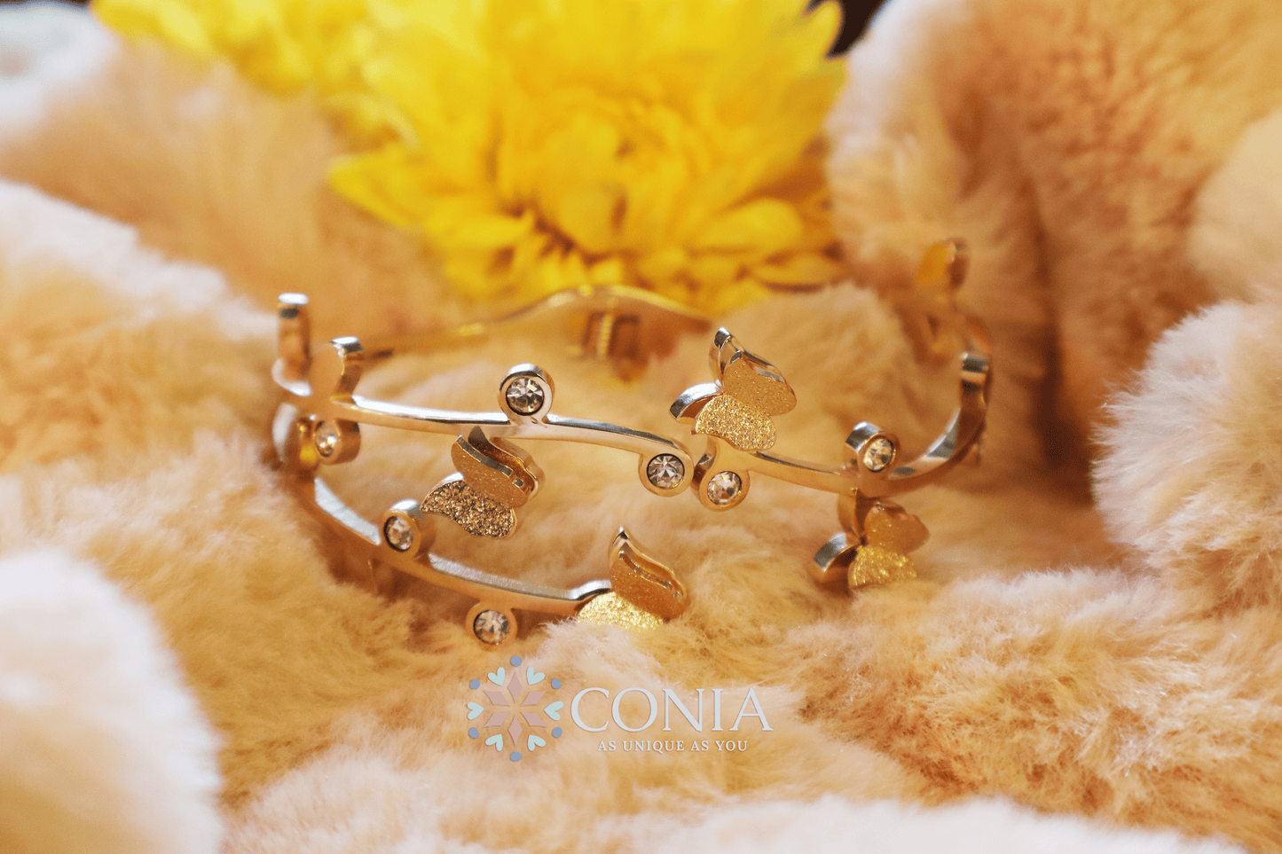 Conia Anti Tarnish Bracelet Little Butterflies Golden