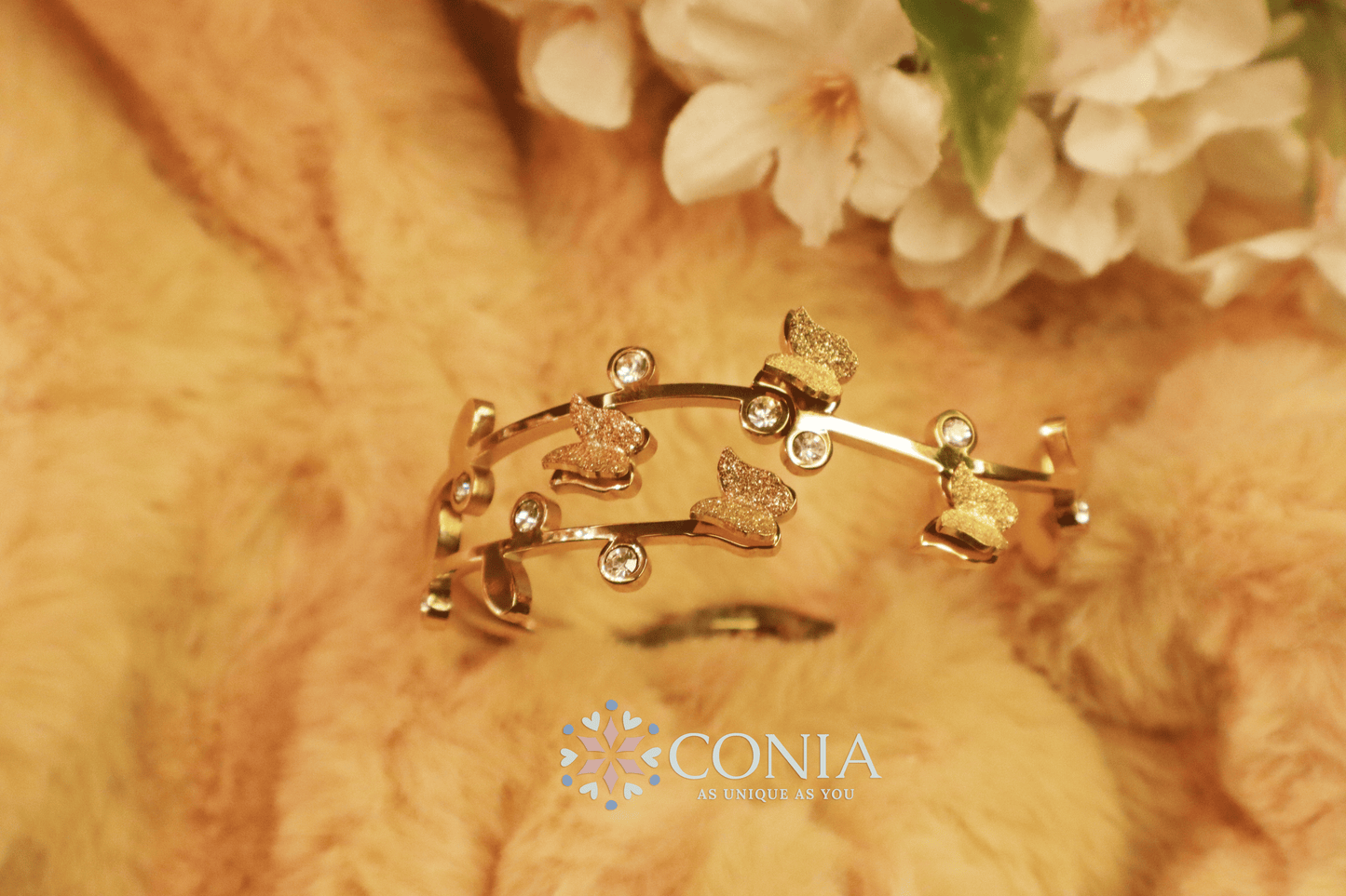 Conia Anti Tarnish Bracelet Little Butterflies Golden