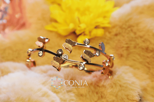 Conia Anti Tarnish Little Butterflies Bracelet Rose Gold