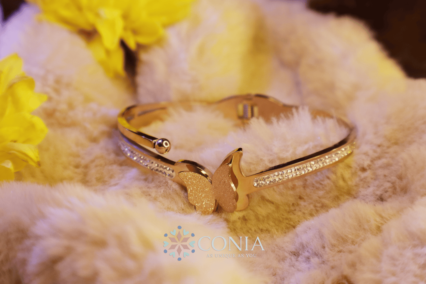 Conia Anti Tarnish Butterfly Bracelet Rose Gold