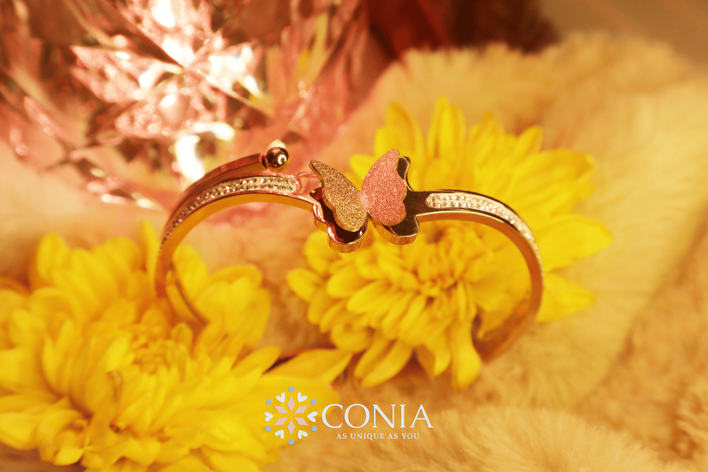 Conia Anti Tarnish Butterfly Bracelet Rose Gold