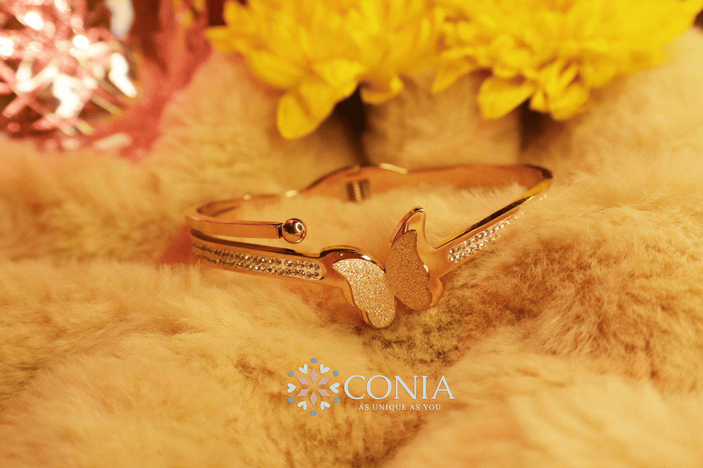 Conia Anti Tarnish Butterfly Bracelet Rose Gold