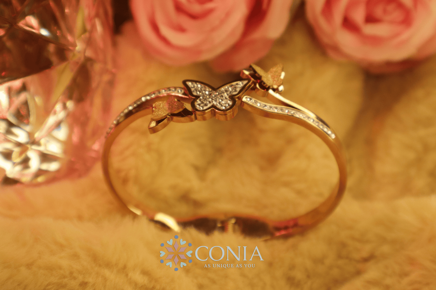 Conia Anti Tarnish Butterflies Bracelet Rose Gold