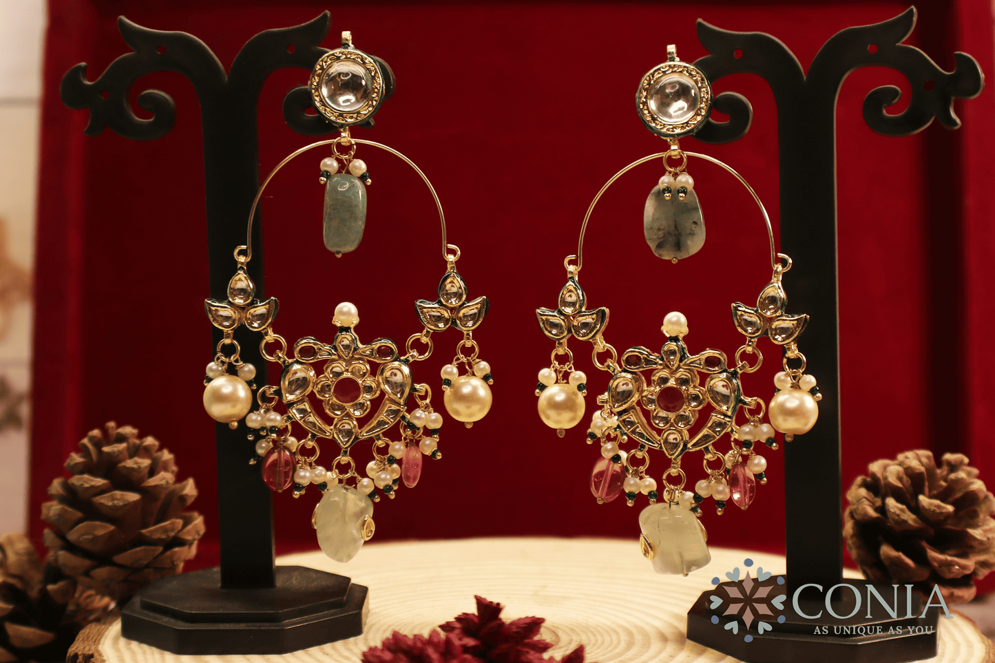 Royal Kundan Long Chandbaali