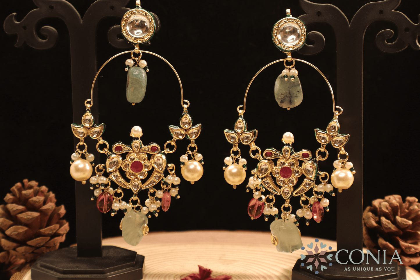 Royal Kundan Long Chandbaali