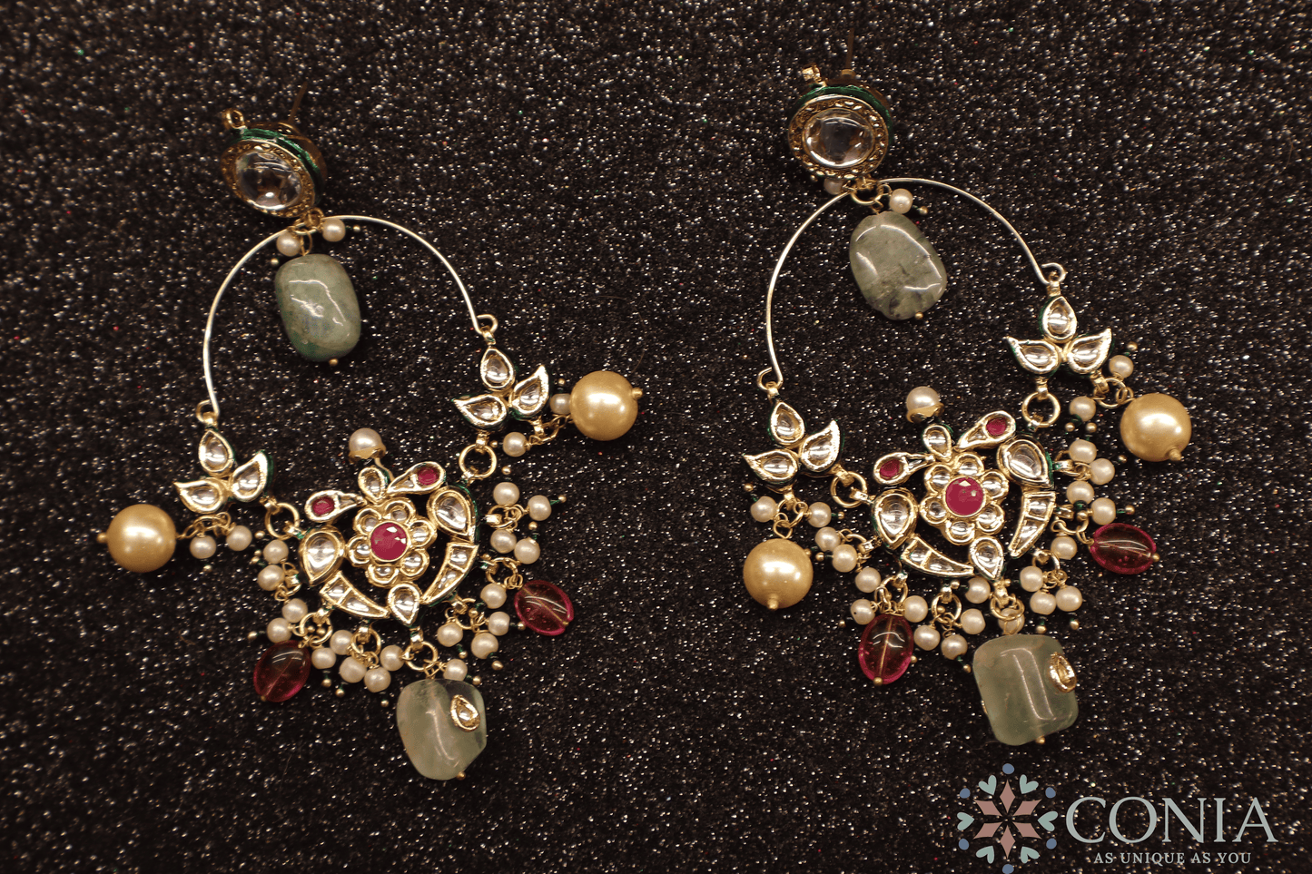 Royal Kundan Long Chandbaali