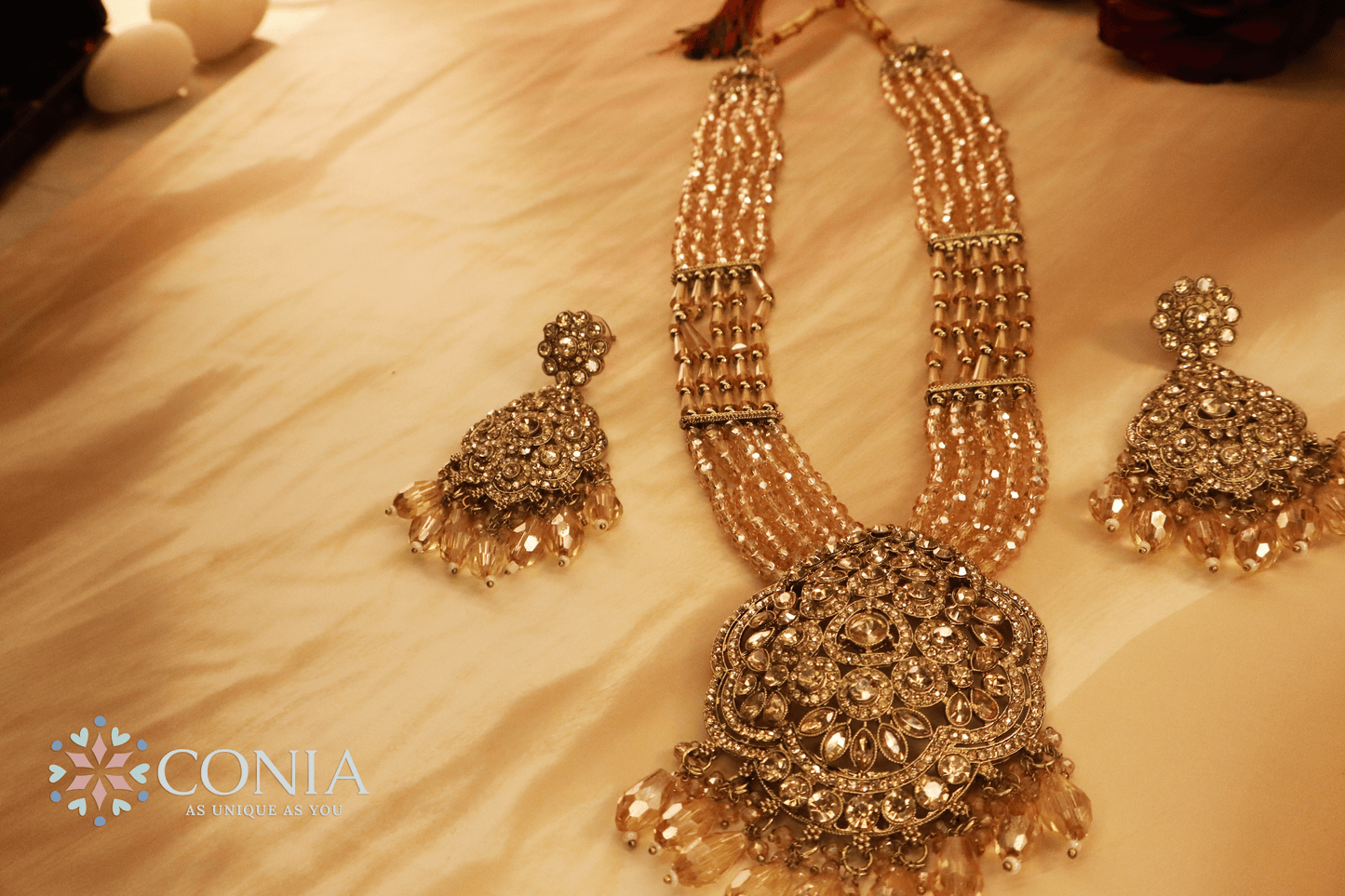 Heritage Crystal Beaded Long Necklace