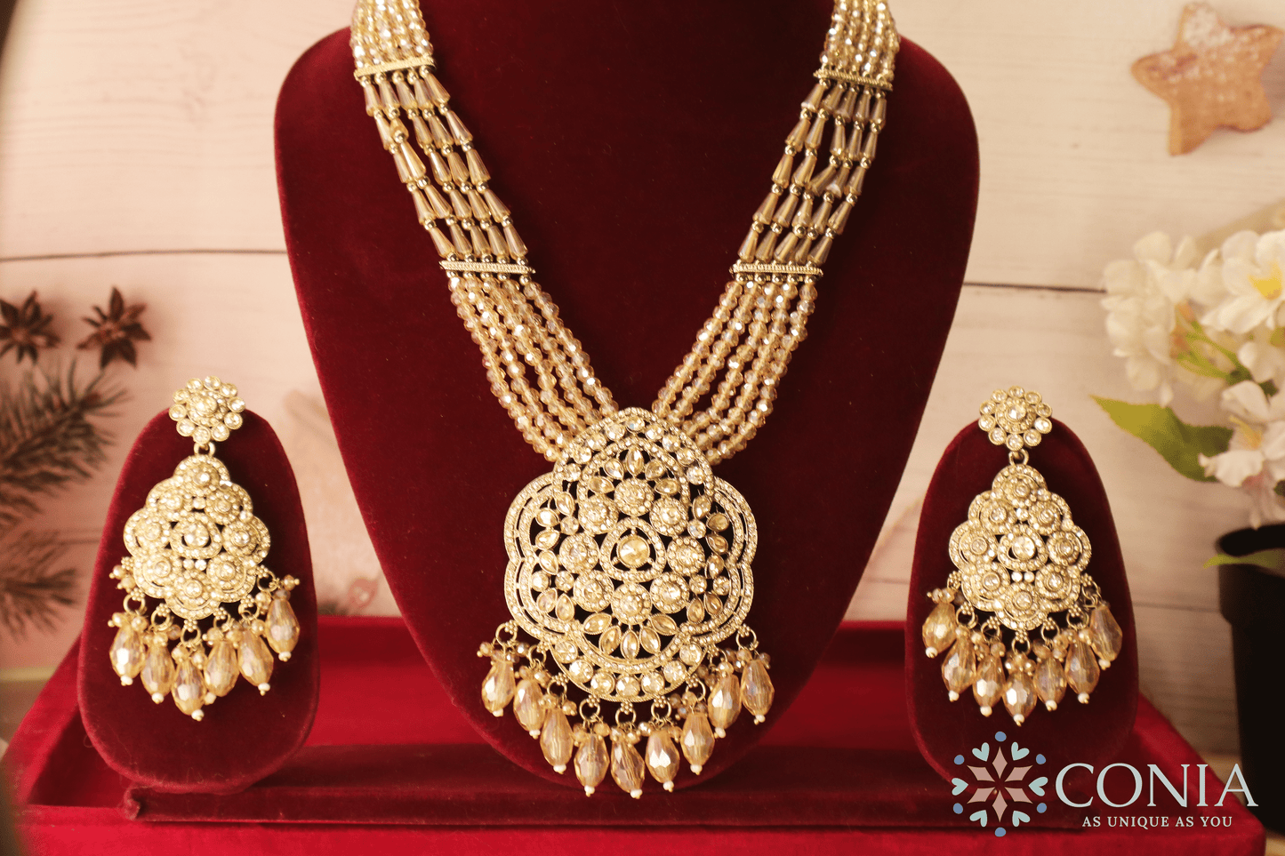 Heritage Crystal Beaded Long Necklace