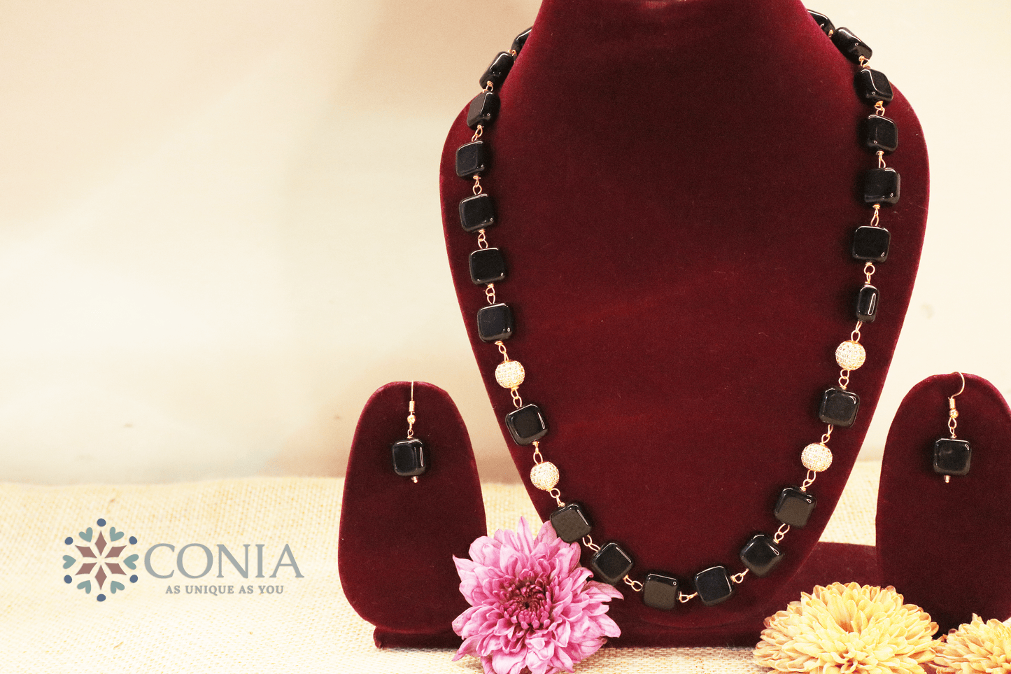 Midnight Elegance Black Stone Necklace