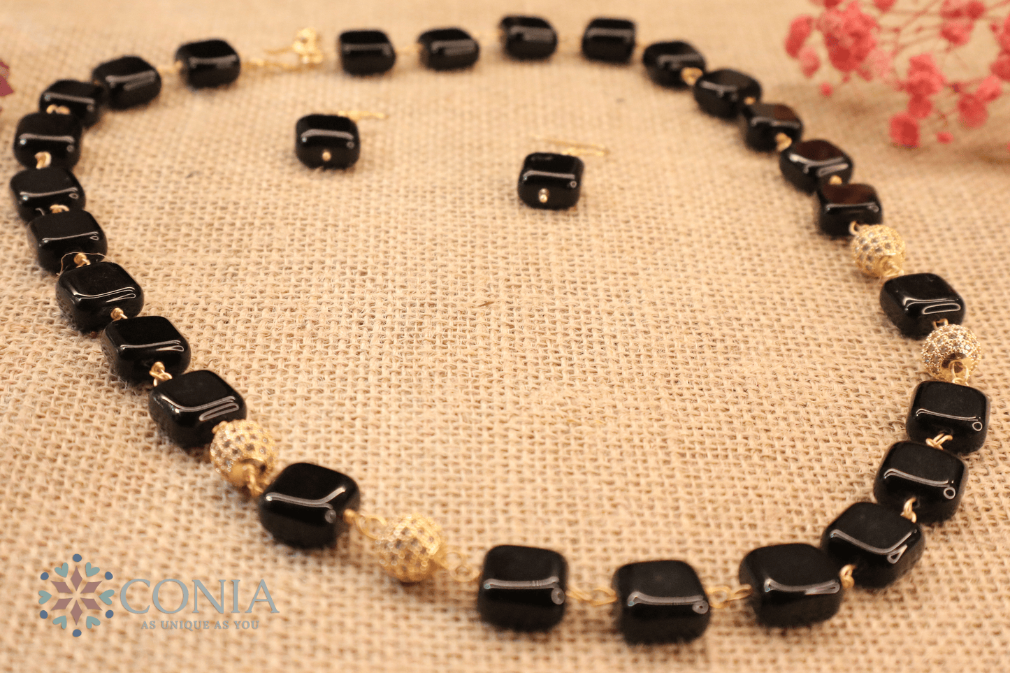 Midnight Elegance Black Stone Necklace