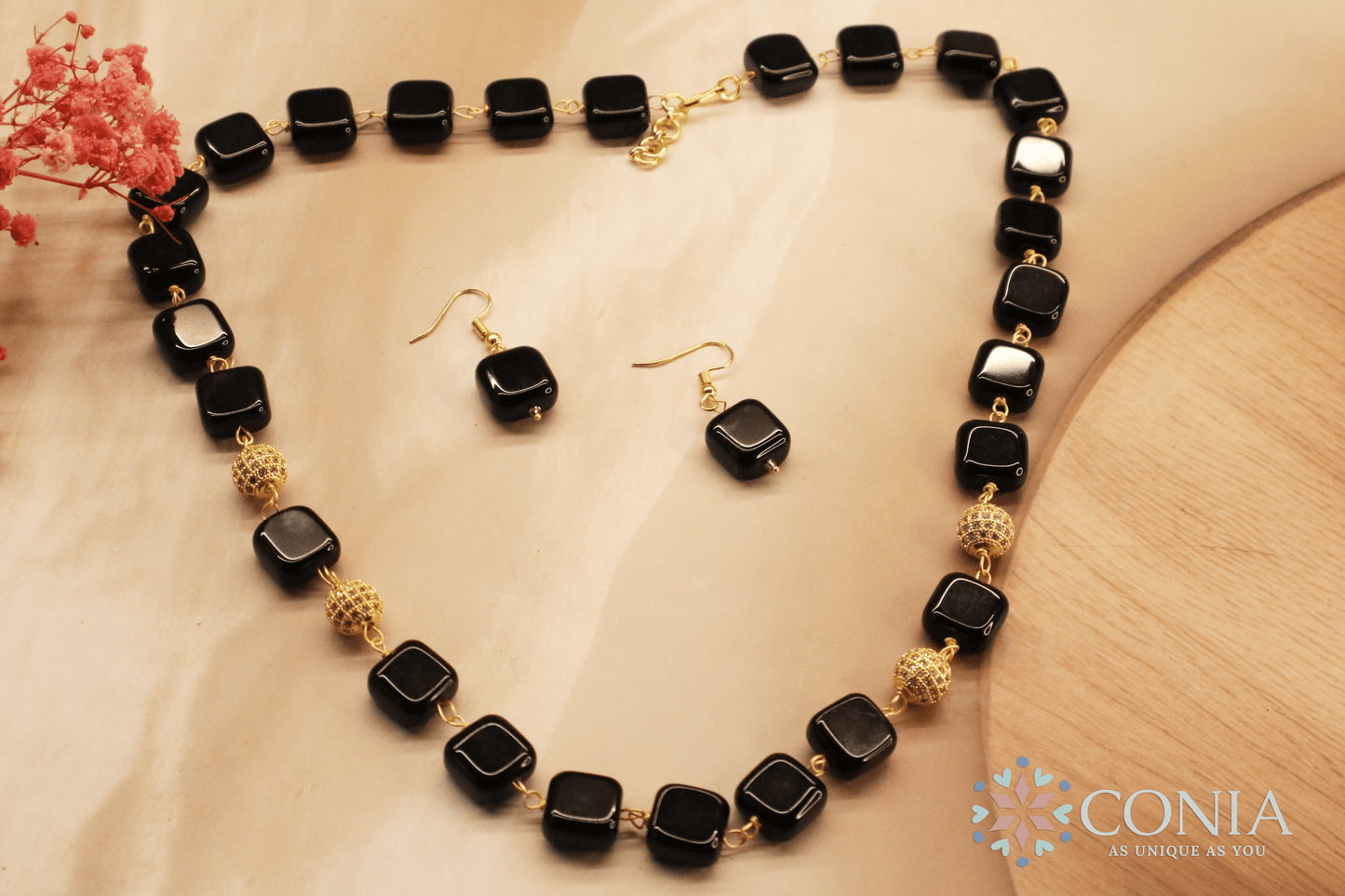Midnight Elegance Black Stone Necklace