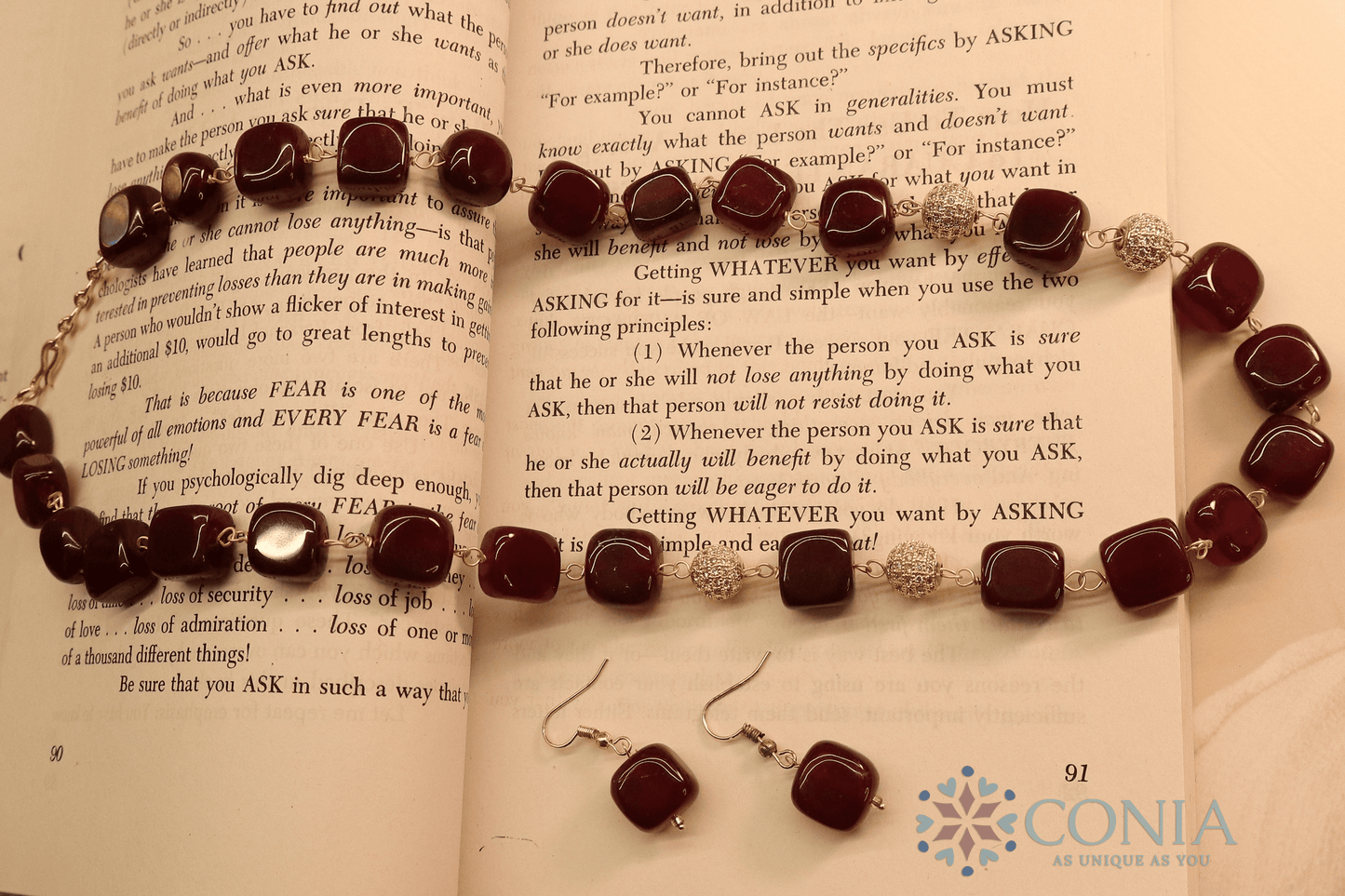 Midnight Elegance Brown Stone Necklace