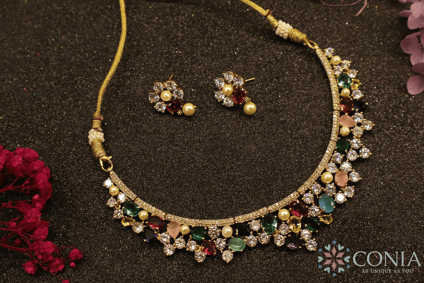 Navratna Elegance Necklace