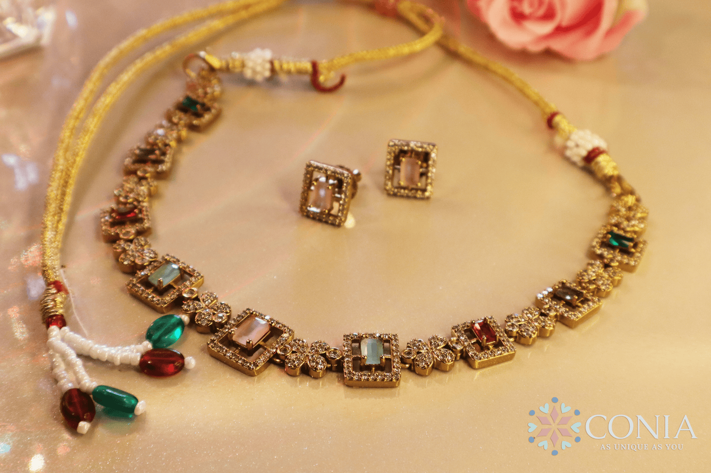 Floral Radiance Multicolor Necklace
