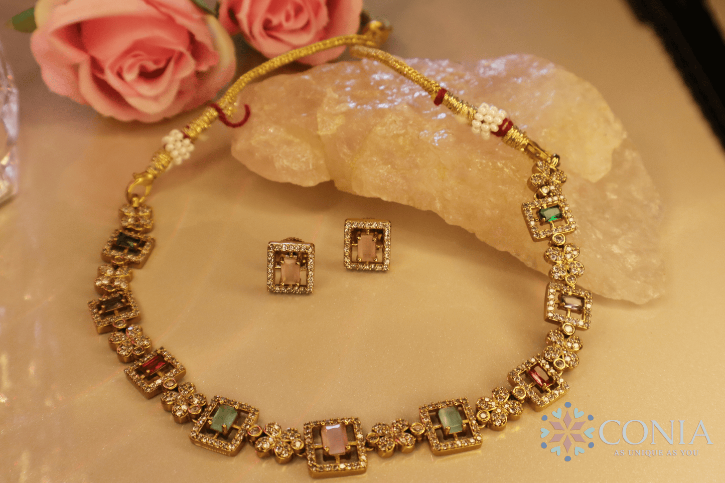 Floral Radiance Multicolor Necklace