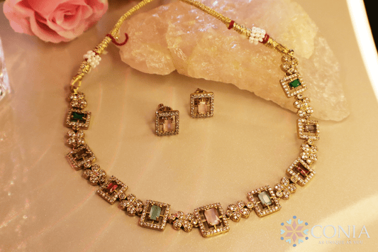 Floral Radiance Multicolor Necklace