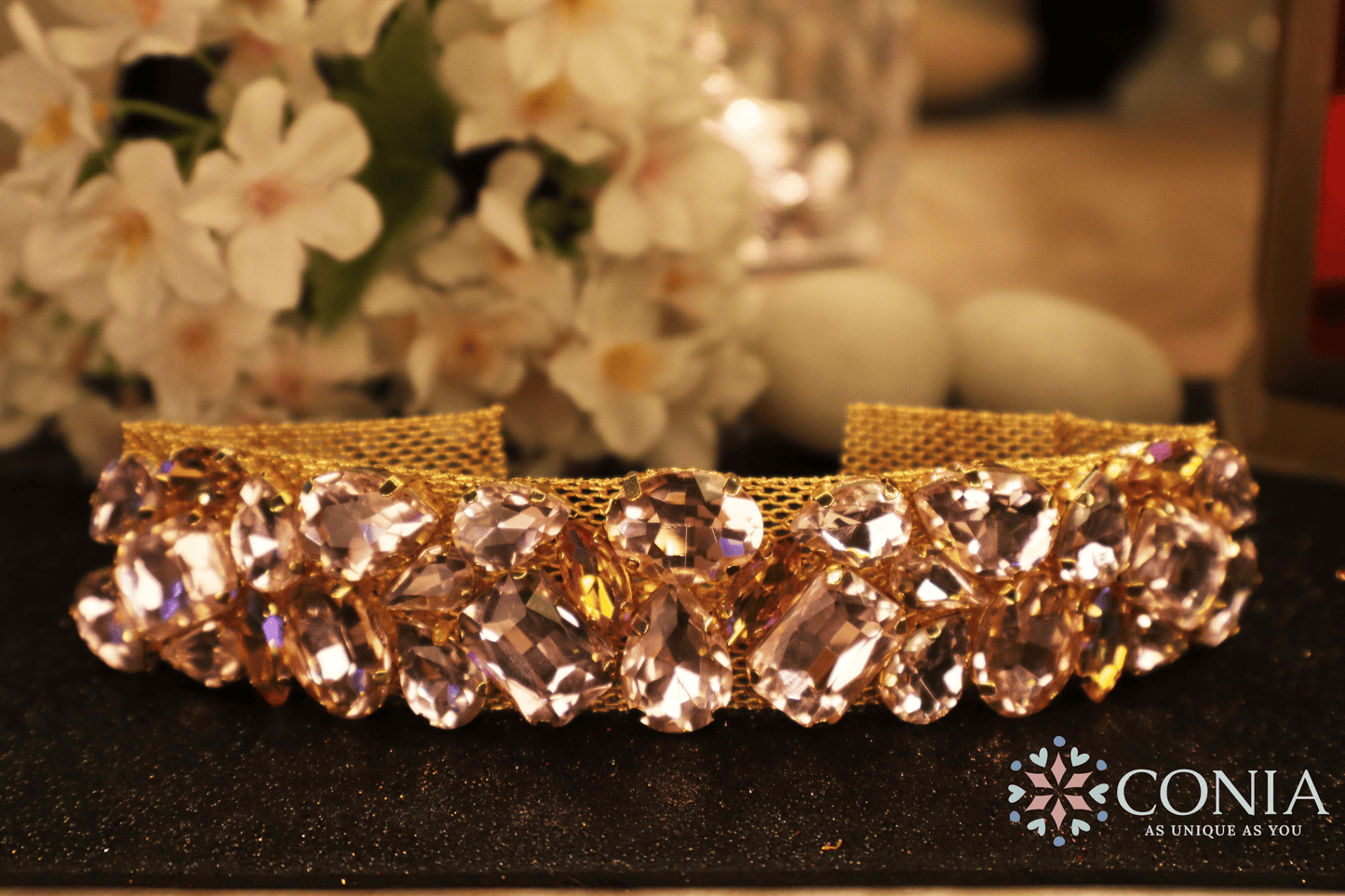 Ethereal Crystal Pink Sparkle Anti Tarnish Choker Necklace