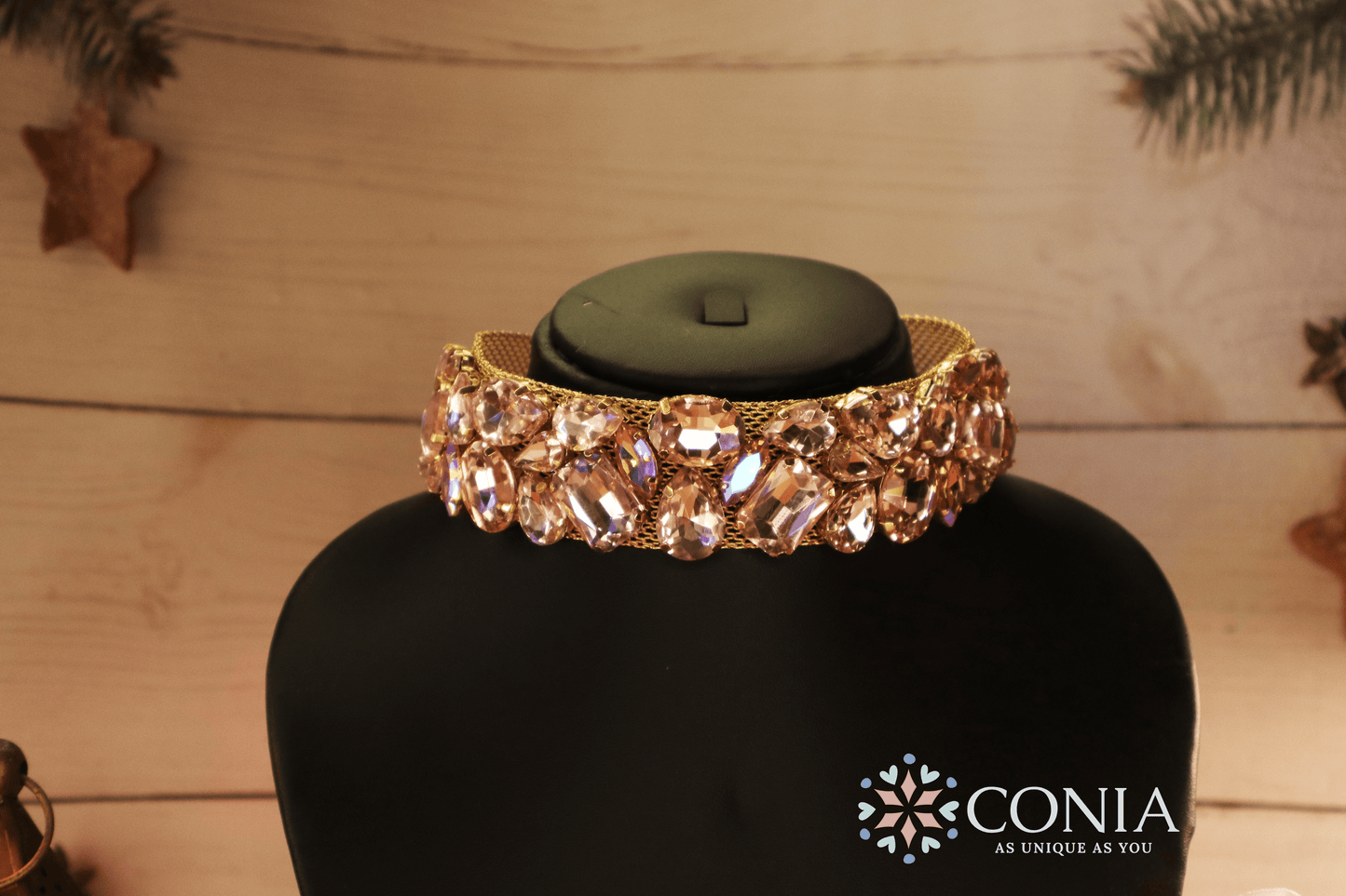 Ethereal Crystal Pink Sparkle Anti Tarnish Choker Necklace