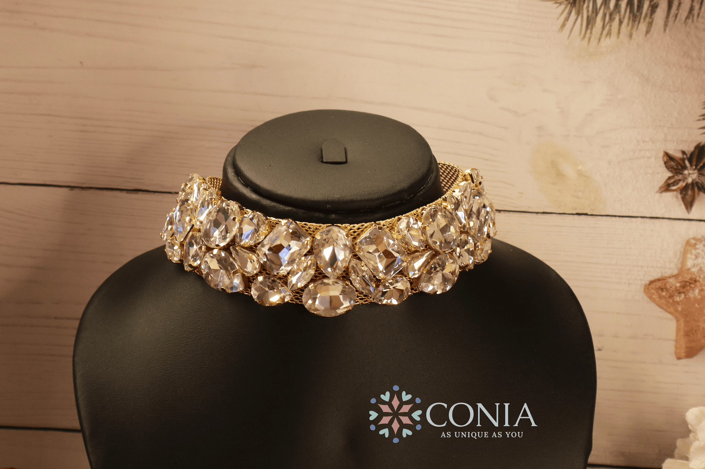 Ethereal Crystal White Sparkle Anti Tarnish Choker Necklace