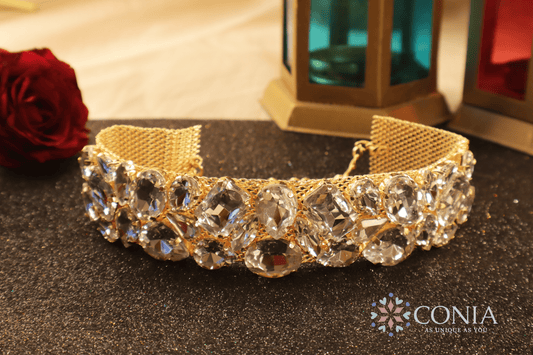 Ethereal Crystal White Sparkle Anti Tarnish Choker Necklace