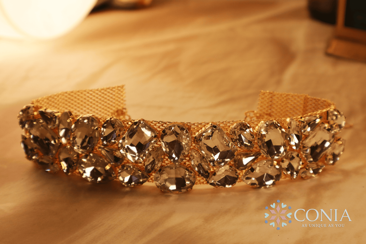 Ethereal Crystal White Sparkle Anti Tarnish Choker Necklace