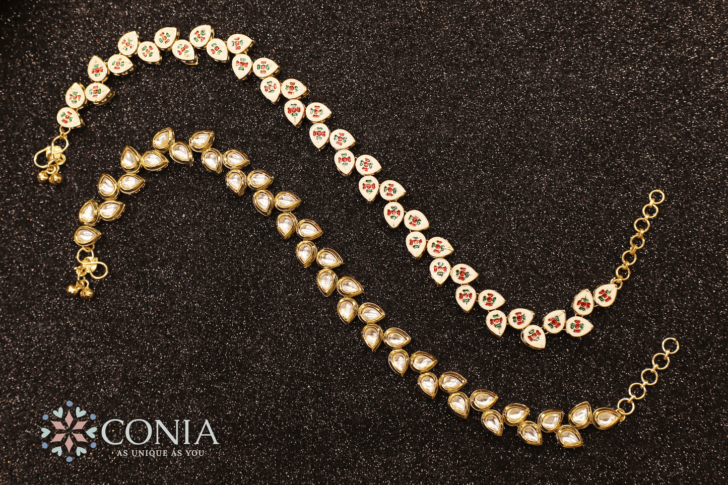 Sitara Kundan Payal with Gold Plating