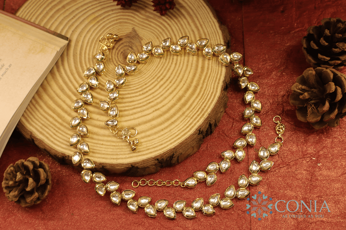 Sitara Kundan Payal with Gold Plating