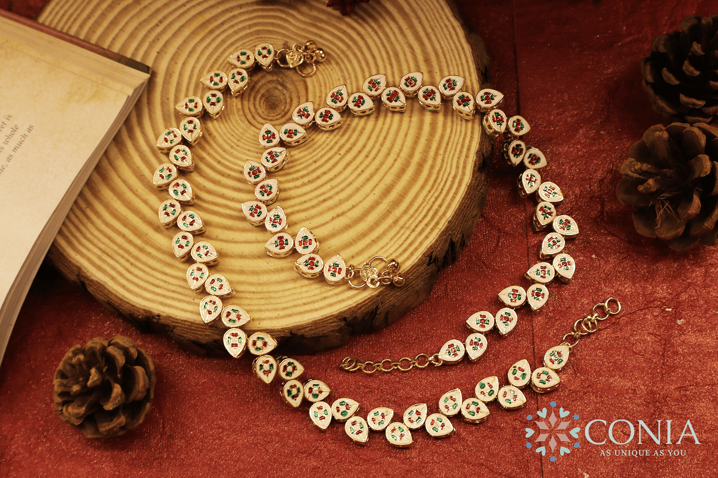 Sitara Kundan Payal with Gold Plating