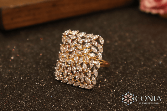 Majestic Spark Adjustable American Diamond Ring